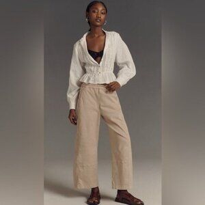 NWT Size XS - The Izzie Relaxed Pull-On Barrel Pants Pilcro: Twill (NWT US$ 128)